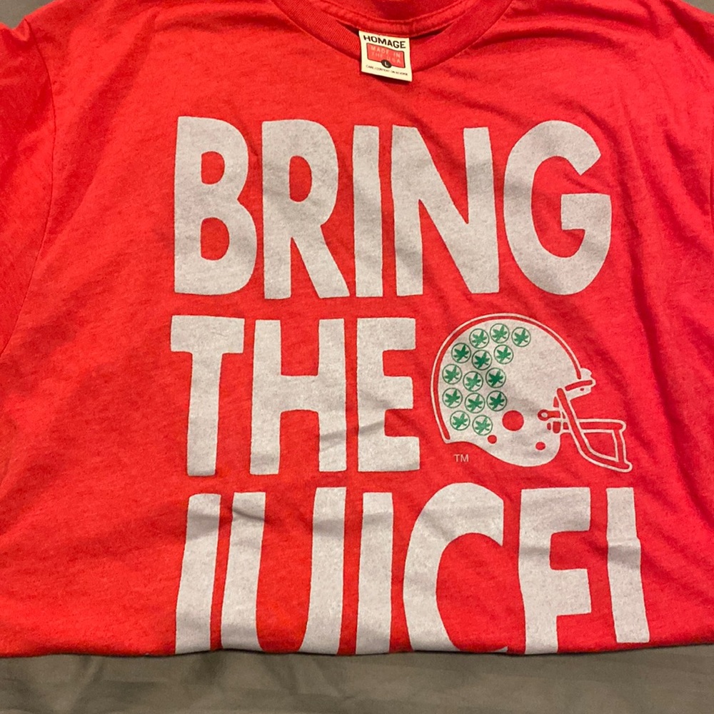 Ohio State Buckeyes Football Homage “Bring the Juice” tee sized L. Discontinued